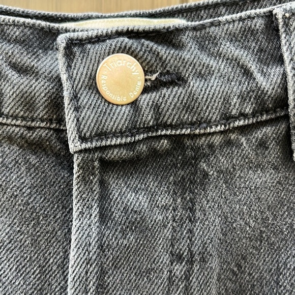 Triarchy Baggy Denim Jeans sz 27  Button Fly Charcoal Wash Hip Hop High Rise New - Picture 4 of 14